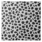 Leopard Print - Schatten von Grau Fliese (Vorderseite)