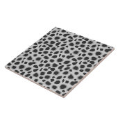 Leopard Print - Schatten von Grau Fliese (Seite)