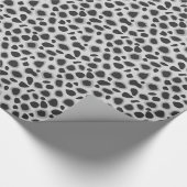 Leopard Print - Schatten von Grau Geschenkpapier (Ecke)