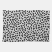 Leopard Print - Schatten von Grau Geschirrtuch (Horizontal)