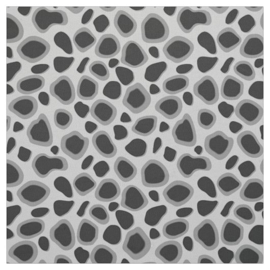 Leopard Print - Schatten von Grau Stoff (Muster)