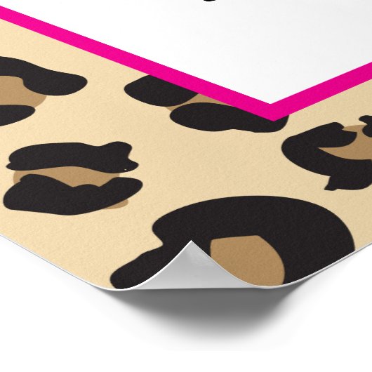 Leopard Print Scheidung Party Banner Poster (Ecke)