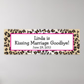 Leopard Print Scheidung Party Banner Poster (Vorne)