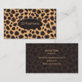 leopard print schicke Visitenkarten Visitenkarte (Vorne/Hinten)