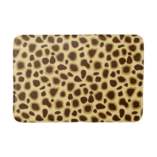 Leopard Print, Schokolade Brown und Camel Tan Badematte