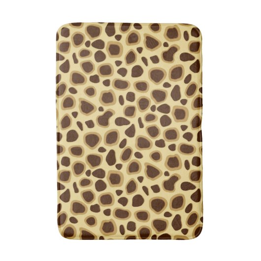 Leopard Print, Schokolade Brown und Camel Tan Badematte (Vorderseite Vertikal)