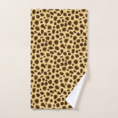 Leopard Print, Schokolade Brown und Camel Tan Badhandtuch Set (Handtuch)