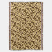 Leopard Print - Schokolade Brown und Camel Tan Decke (Vorderseite Vertikal)