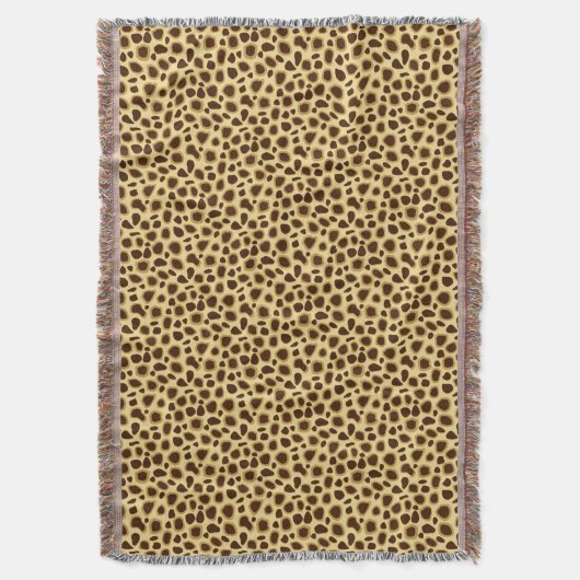 Leopard Print - Schokolade Brown und Camel Tan Decke (Vorderseite Vertikal)