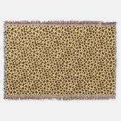 Leopard Print - Schokolade Brown und Camel Tan Decke (Vorderseite)
