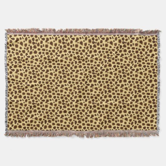 Leopard Print - Schokolade Brown und Camel Tan Decke (Vorderseite)