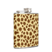 Leopard Print - Schokolade Brown und Camel Tan Flachmann (Rechts)