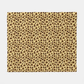 Leopard Print - Schokolade Brown und Camel Tan Fleecedecke (Vorderseite (Horizontal))