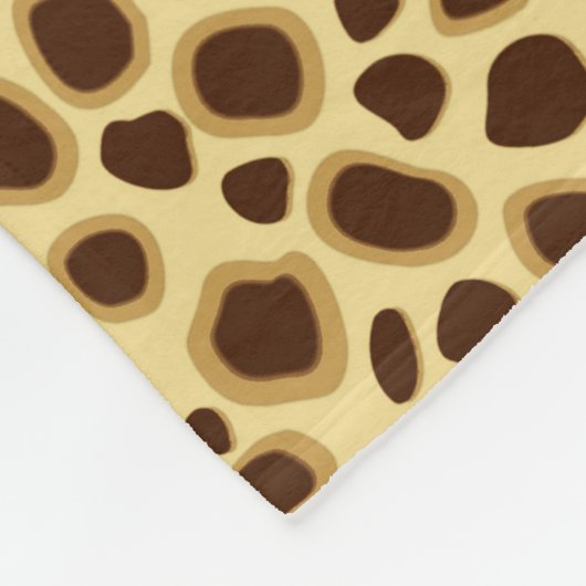 Leopard Print - Schokolade Brown und Camel Tan Fleecedecke (Ecke)