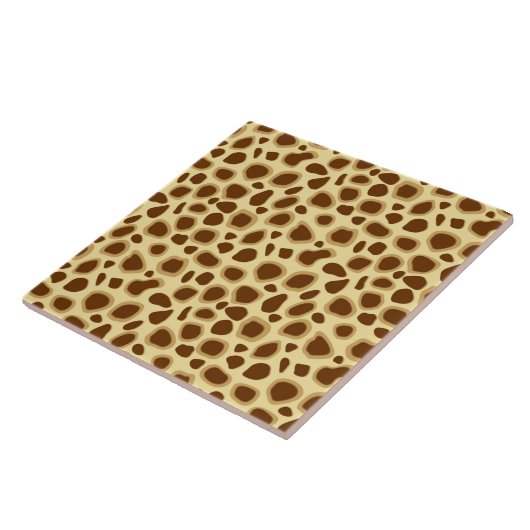 Leopard Print - Schokolade Brown und Camel Tan Fliese (Seite)
