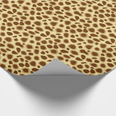Leopard Print - Schokolade Brown und Camel Tan Geschenkpapier (Ecke)