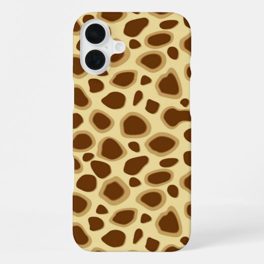 Leopard Print - Schokolade Brown und Camel Tan iPhone Hülle (Rückseite)