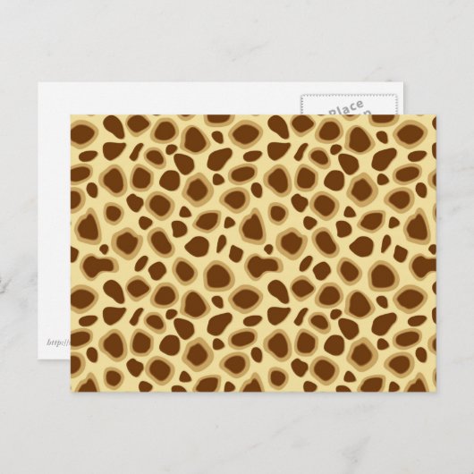 Leopard Print - Schokolade Brown und Camel Tan Postkarte (Vorne/Hinten)
