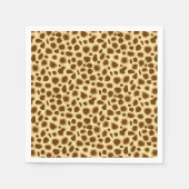 Leopard Print - Schokolade Brown und Camel Tan Serviette (Vorderseite)