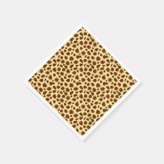 Leopard Print - Schokolade Brown und Camel Tan Serviette (Ecke)