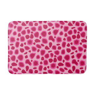 Leopard Print, Schwarz und Weiß Badematte
