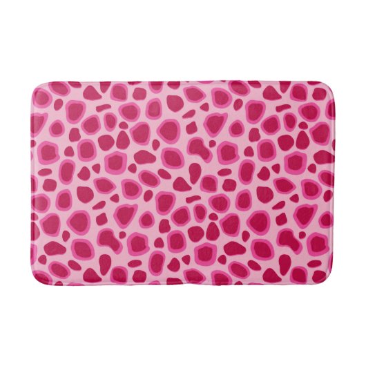 Leopard Print, Schwarz und Weiß Badematte (Vorderseite)