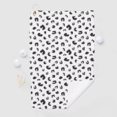Leopard Print Schwarz-Weiß Golfhandtuch (Insitu)