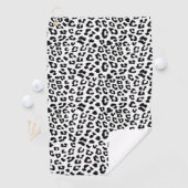Leopard Print Schwarz/Weiß Golfhandtuch (Insitu)