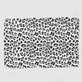 Leopard Print Schwarz/Weiß Golfhandtuch (Horizontal)
