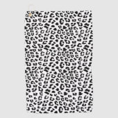 Leopard Print Schwarz/Weiß Golfhandtuch (Vorderseite)