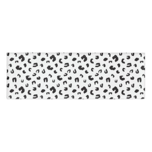 Leopard Print Schwarz-Weiß Namenschild