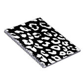 Leopard Print Schwarz-weiß Notizblock (Rechte Seite)