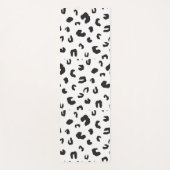 Leopard Print Schwarz-Weiß Yogamatte (Vorderseite)