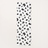 Leopard Print Schwarz-Weiß Yogamatte (Rückseite)