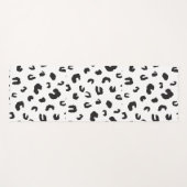 Leopard Print Schwarz-Weiß Yogamatte (Vorderseite (Horizontal))