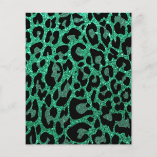 Leopard Print Scrapbook Paper - Aquamarin
