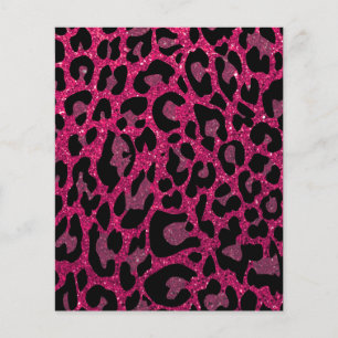 Leopard Print Scrapbook Paper - Rosa