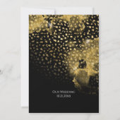 Leopard Print Script Heart Gold Glitzer Save The Date (Rückseite)