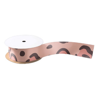 Leopard print seamless design satinband