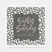 leopard print sechzig und sassy Party modern Serviette (Vorderseite)