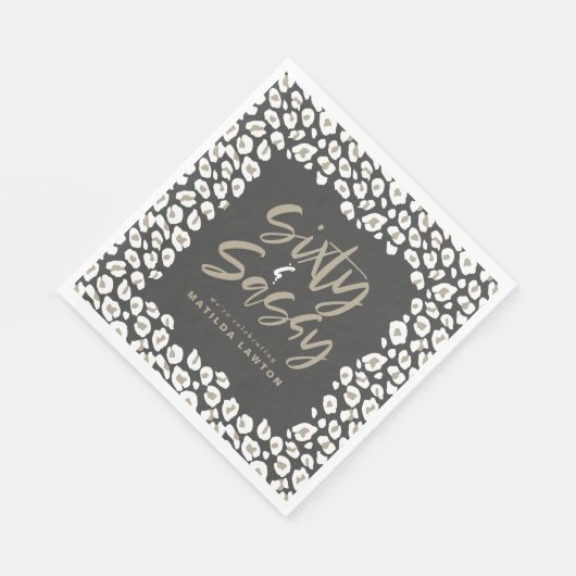 leopard print sechzig und sassy Party modern Serviette (Ecke)