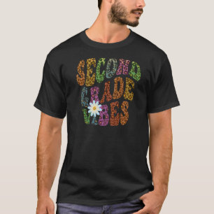 Leopard Print SECOND GRADE VIBES Lehrer Peace Lov T-Shirt