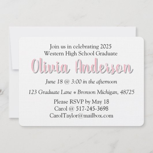 Leopard Print Senior Celebration Einladung (Rückseite)