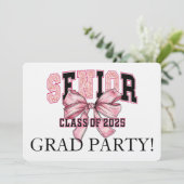 Leopard Print Senior Celebration Einladung (Stehend Vorderseite)