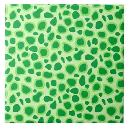 Leopard Print - Shades of Lime Green Fliese (Vorderseite)