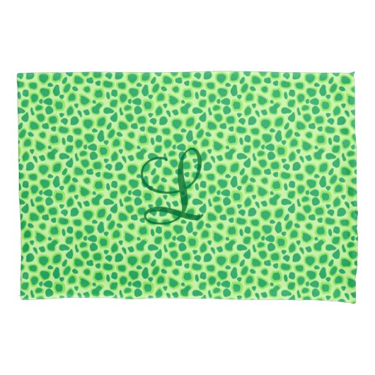 Leopard Print - Shades of Lime Green Kissenbezug (Vorderseite)