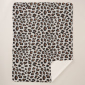 Leopard Print Sherpadecke (Vorderseite)