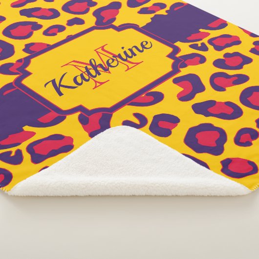 Leopard Print Sherpadecke (3/4)