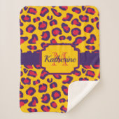 Leopard Print Sherpadecke (Vorderseite)