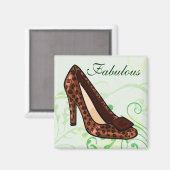 Leopard Print Shoe Magnet (Vorderseite/Rückseite)